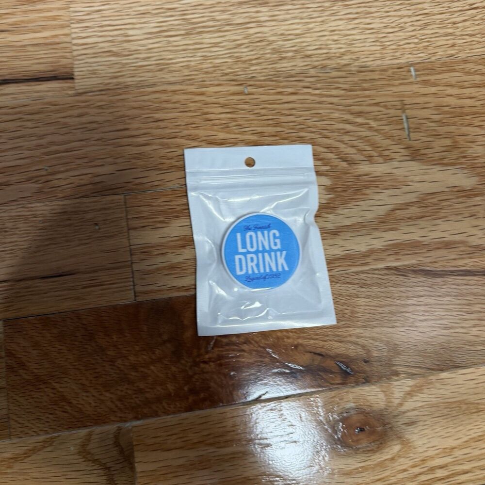 Long Drink phone grip stand blue logo accessory